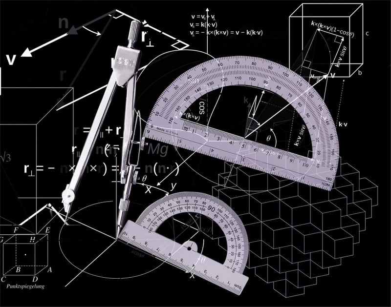 OaaXbbECco oxe Student Math Geometry Set,Drawing Compass 4 Inch and 6 Inch Clear Math Protractor Triangle Ruler 30/60 45/90 Degree and 8 Inch Ruler,Set of 6 Pcs - Image 5